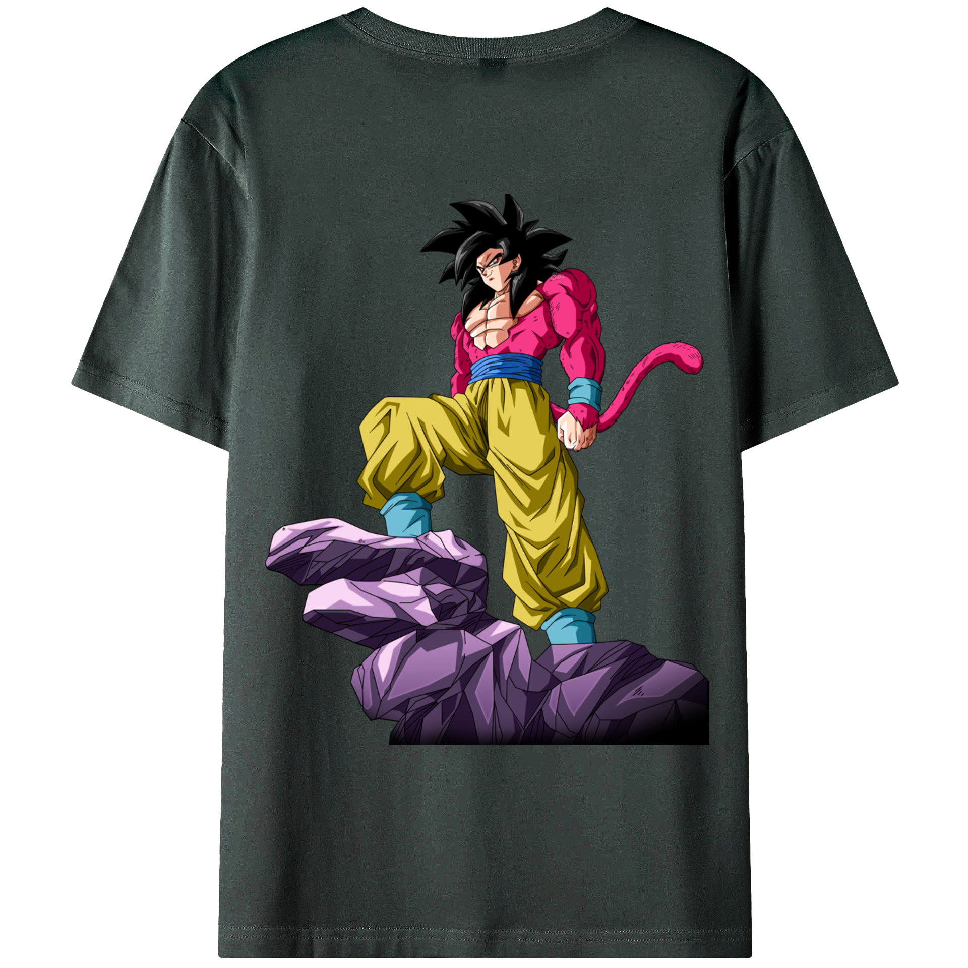 （画像用） ドラゴンボール 孫悟空（そん ごくう）Son Goku カカロット DRAGON BALL Kakarotto 綿100％ メンズ半袖Tシャツ（バックプリント） 通気性